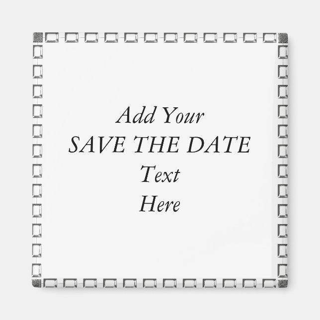 SCHAFFEN Sie IHRE SELBST SAVE THE DATE Magneten Magnet (Vorne)