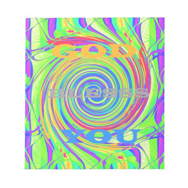 Schaffen Sie Ihren eigenen Gott segne Sie inspirie Notizblock (Vorderseite)