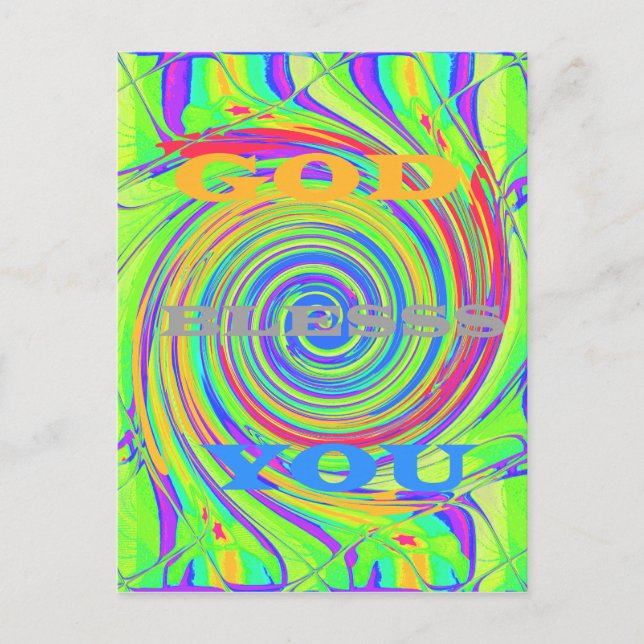 Schaffen Sie Ihren eigenen Gott segne Sie inspirie Postkarte (Vorderseite)