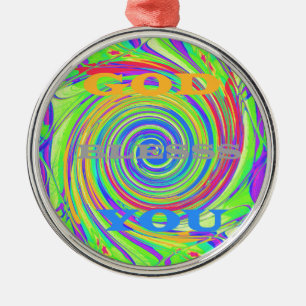Schaffen Sie Ihren eigenen Gott segne Sie inspirie Silbernes Ornament