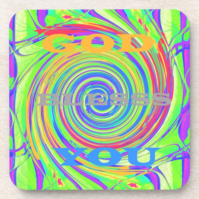 Schaffen Sie Ihren eigenen Gott segne Sie inspirie Untersetzer (Vorderseite)