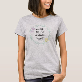 Schaffen Sie mir ein sauberes Herz | Wasserfarbenk T-Shirt