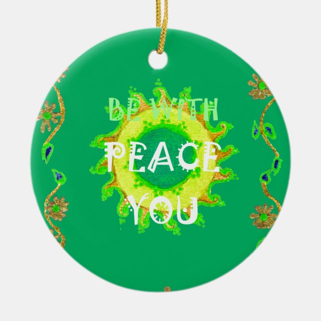 Schaffen Sie sich einen schönen Tag Frieden mit Ih Ornament (Vorne)