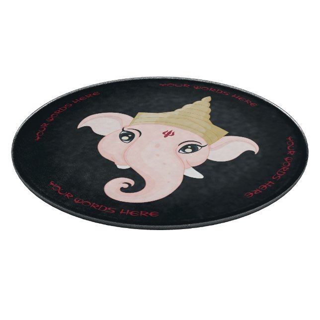 Schaffen Sie sich Ihr eigenes farbenfrohes Ganesh Schneidebrett (Ecke)