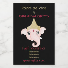 Schaffen Sie sich Ihr eigenes farbenfrohes Ganesh Weinetikett