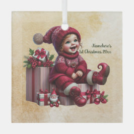 Schaffen Sie sich Ihr eigenes Lächeln Vintage Weih Ornament Aus Glas