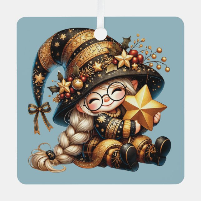 Schaffen Sie sich Ihr eigenes zauberhaftes Weihnac Ornament Aus Metall (Vorderseite)