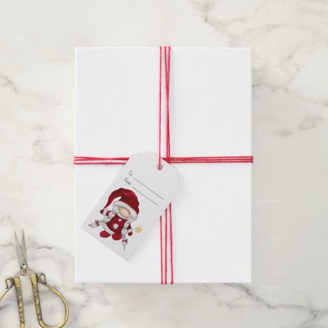 Schaffen Sie sich Ihre eigene Frau frohe Weihnacht Geschenkanhänger (Mit Garn)