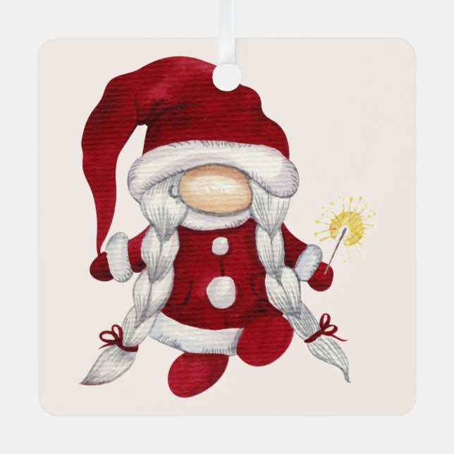 Schaffen Sie sich Ihre eigene Frau frohe Weihnacht Ornament Aus Metall (Vorderseite)