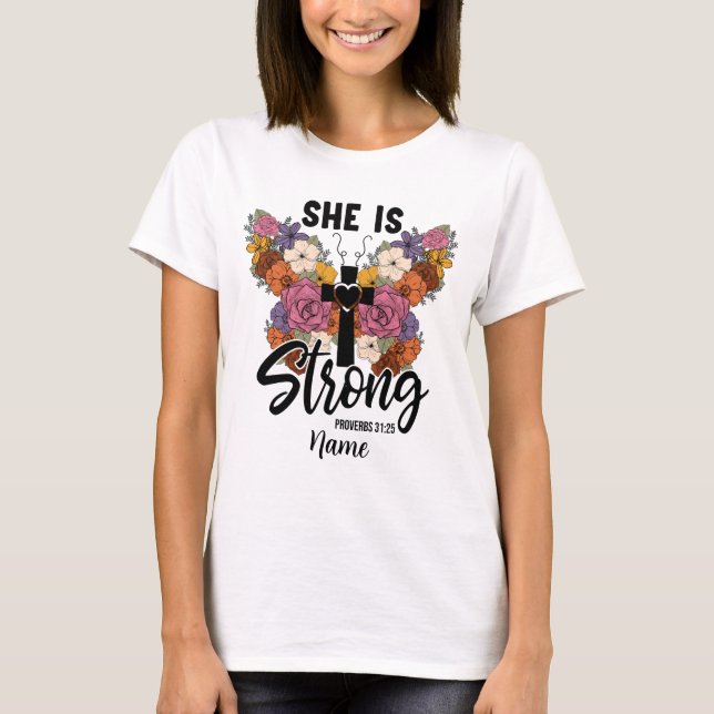 Schaffen Sie sich Ihre eigene Schmetterling & Kreu T-Shirt (Vorderseite)