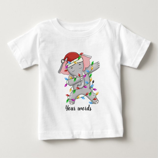 Schaffen Sie sich Ihren eigenen trotzenden Weihnac Baby T-shirt (Vorderseite)