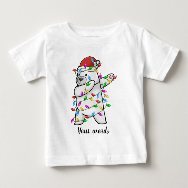 Schaffen Sie sich Ihren eigenen Weihnachts-Polar-B Baby T-shirt (Vorderseite)