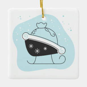 Schaffen Sie Weihnachten für Ihren Weihnachtsmann Keramikornament