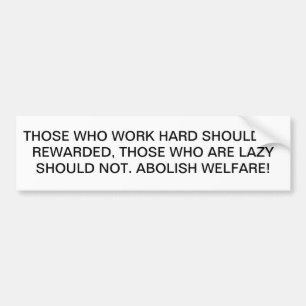 Schaffen Sie Wohlfahrt ab Autoaufkleber