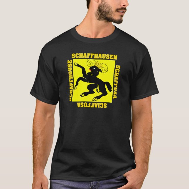 Schaffhausen die Schweiz Bezirk-Flagge T-Shirt (Vorderseite)