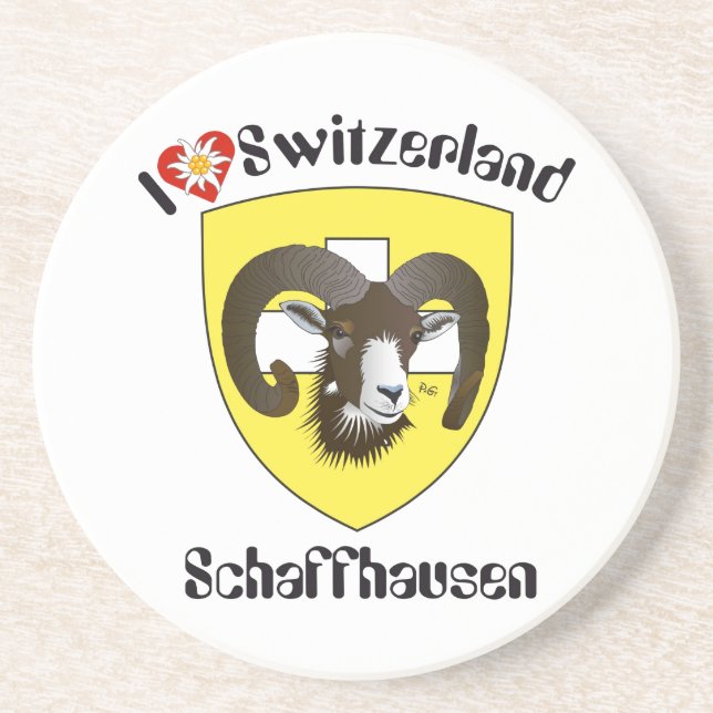 Schaffhausen Schweiz BierŌ Sandstein Untersetzer (Vorne)