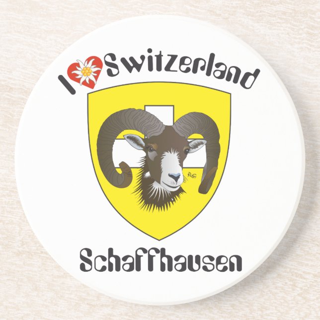 Schaffhausen Schweiz BierŌ Untersetzer (Vorne)