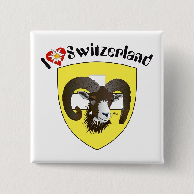 Schaffhausen Schweiz Button (Vorderseite)