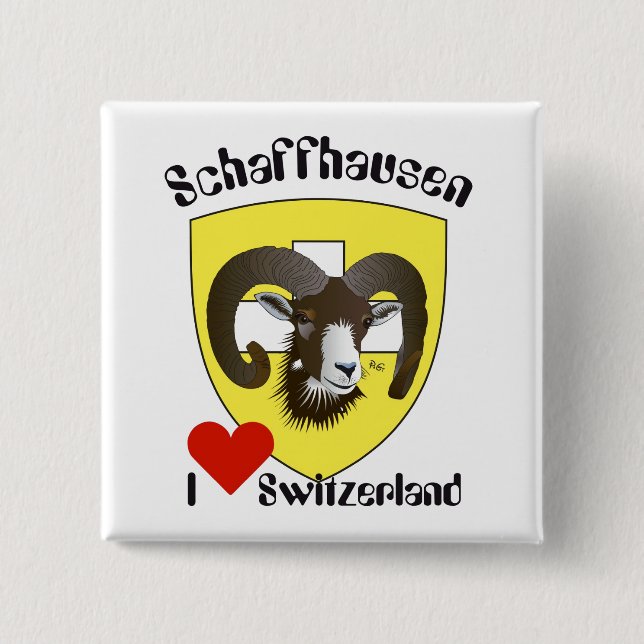 Schaffhausen Schweiz Button (Vorderseite)