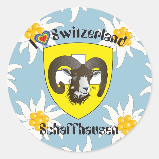 Schaffhausen Schweiz Suisse Svizzera Aufkleber (Vorderseite)