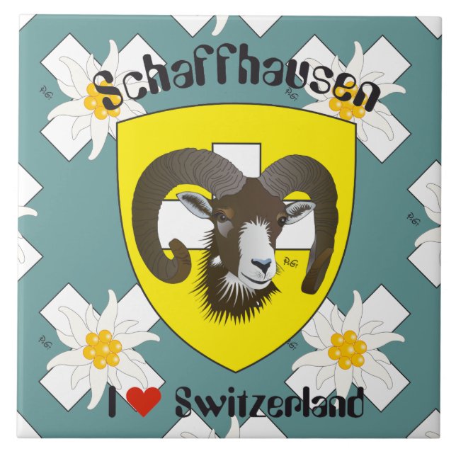 Schaffhausen - Schweiz - Suisse - Svizzera Fliese (Vorderseite)