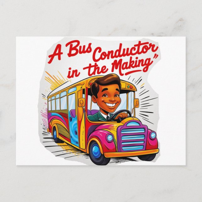 Schaffner, Busfahrer  Postkarte (Vorderseite)