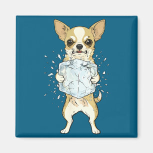 Schafft Eis ab lustiger Chihuahua kein Eis Hund Me Magnet