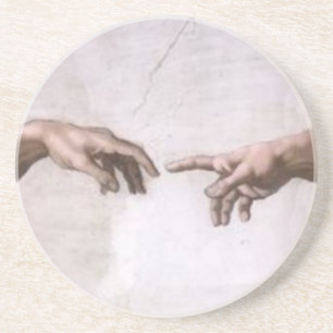 Schaffung von Adam (Detailhände) Getränkeuntersetzer