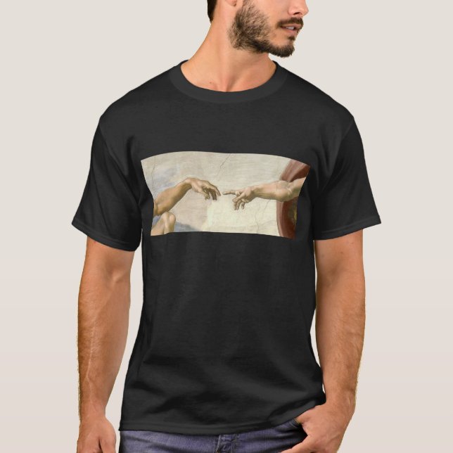 Schaffung von Adam-Händen - Michelangelo T-Shirt (Vorderseite)