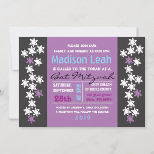 Schaffung von Bar Bat Mitzvah Einladung
