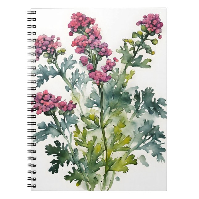 Schafgarbe - Aquarellblumen Notizblock (Vorderseite)