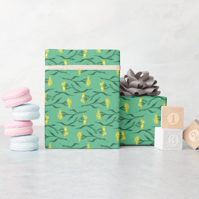 Schafgarbe Geschenkpapier (Babyparty)