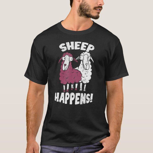 Schafherde Happens T-Shirt (Vorderseite)