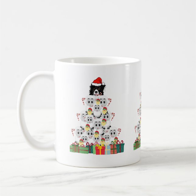 Schafherden-Weihnachtsbaum Kaffeetasse (Links)