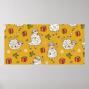 SchafHintergrund Vintag Poster