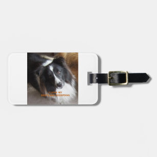 Schafhund Schwarz-Weiß-Liebe w pic Gepäckanhänger