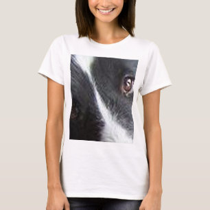 Schafhund schwarz-weiße Augen T-Shirt