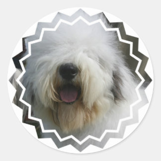 Schafhundsticker Runder Aufkleber