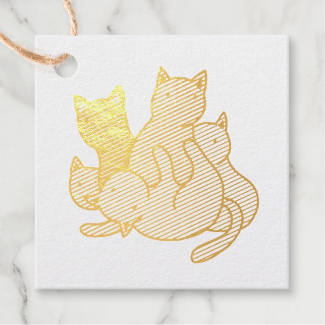 Schafkätzchen Geschenkanhänger (Vorderseite)