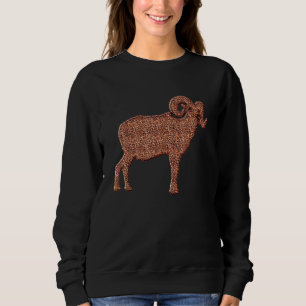Schaflamm-ram Kaffeebohnen Sweatshirt