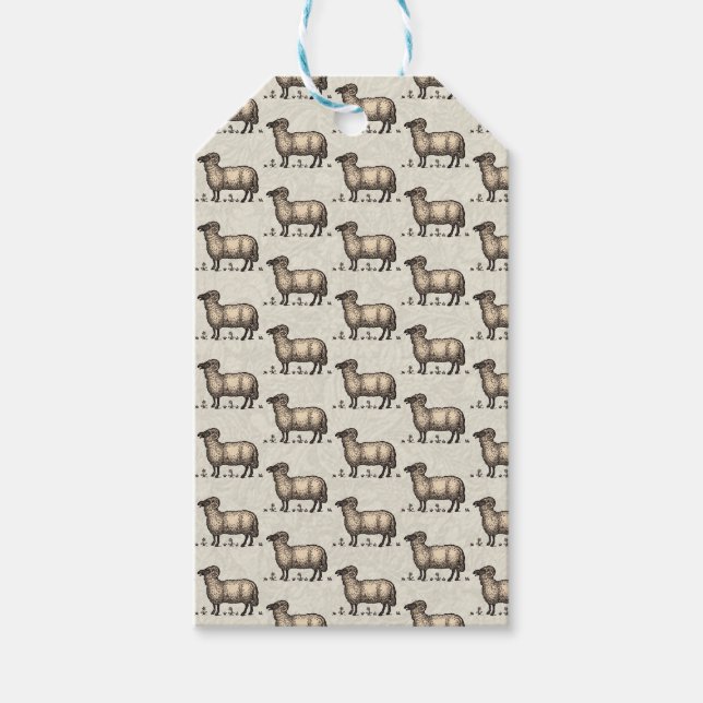 Schaflammfarm Vintag Geschenkanhänger (Vorderseite)