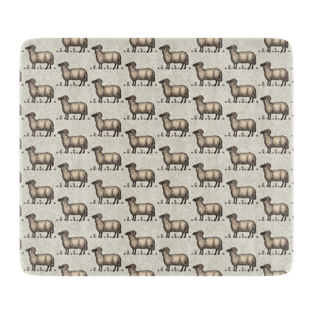 Schaflammfarm Vintag Schneidebrett (Vorderseite)