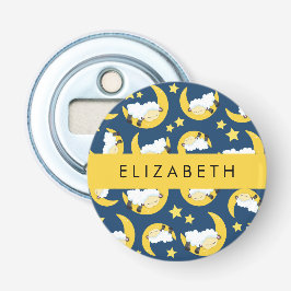 Schafmuster, schlafende Schafe, Mond, Ihr Name Flaschenöffner