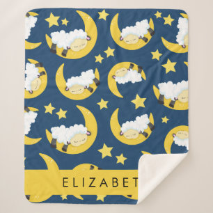 Schafmuster, schlafende Schafe, Mond, Ihr Name Sherpadecke