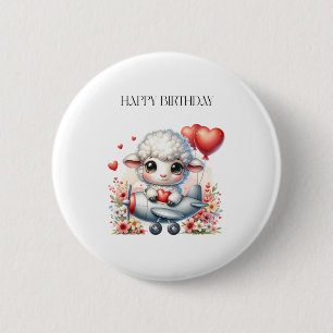 Schafpilot Geburtstag Button