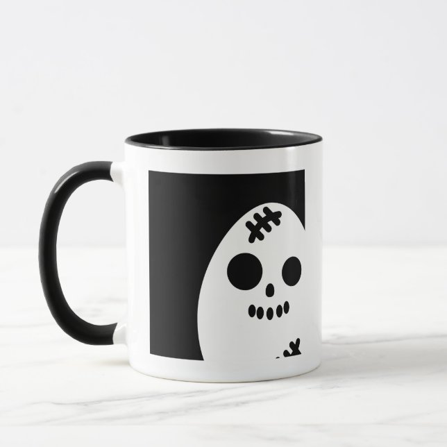 Schafskull - Halloween | Name hinzufügen Tasse (Links)