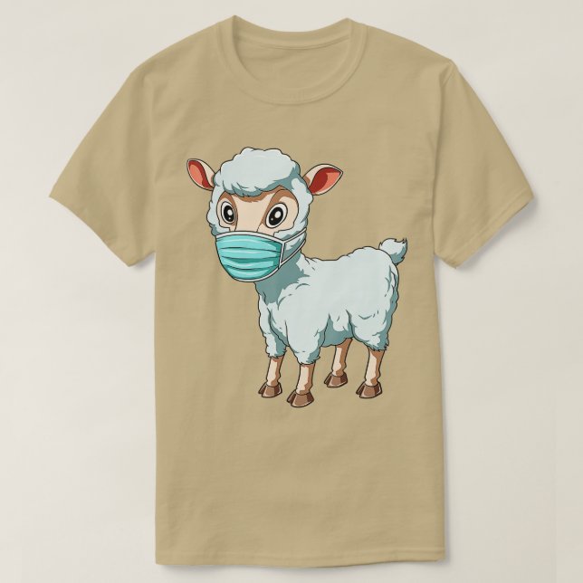 Schafsmaske Funny Sheep Weep Maske Sheep Lov T-Shirt (Design vorne)