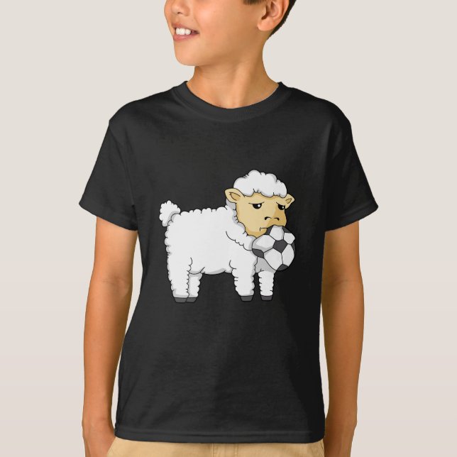 Schafsoccer Ball Lamb Sportshepherd T-Shirt (Vorderseite)