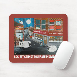 Schafstadt-Gemälde von Alfred Fox Mousepad