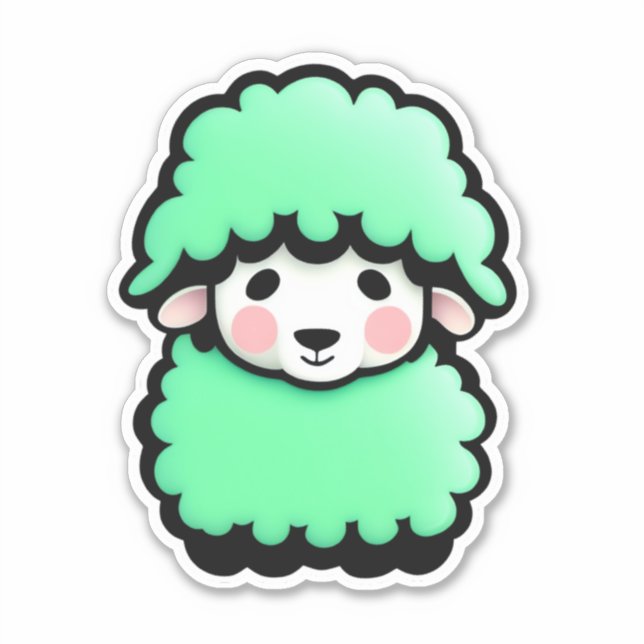 Schafsticker Aufkleber (Vorderseite)